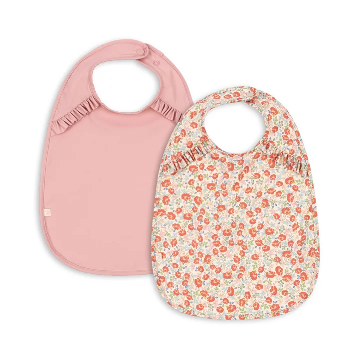 Konges Sløjd - Lätzchen, kalkua / bridal rose (2er-Set)