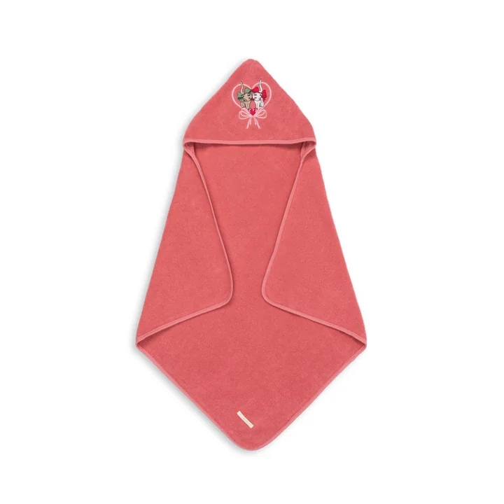 Konges Sløjd - Terry Kapuzenhandtuch, flamingo pink