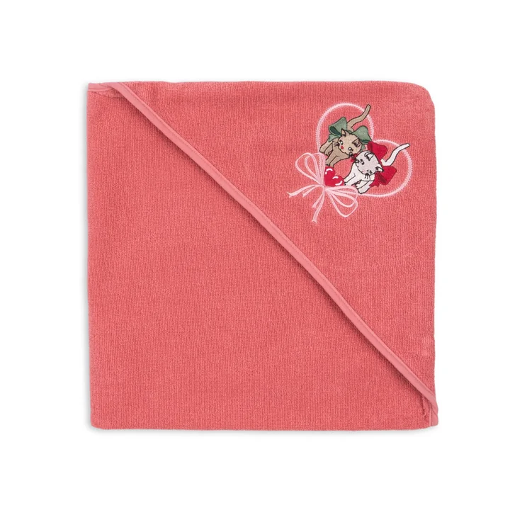 Konges Sløjd - Terry Kapuzenhandtuch, flamingo pink