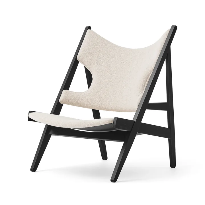 Audo - Knitting Chair, Eiche dunkel gebeizt / off-white (Audo Barnum Bouclé 24) (Limited Edition)