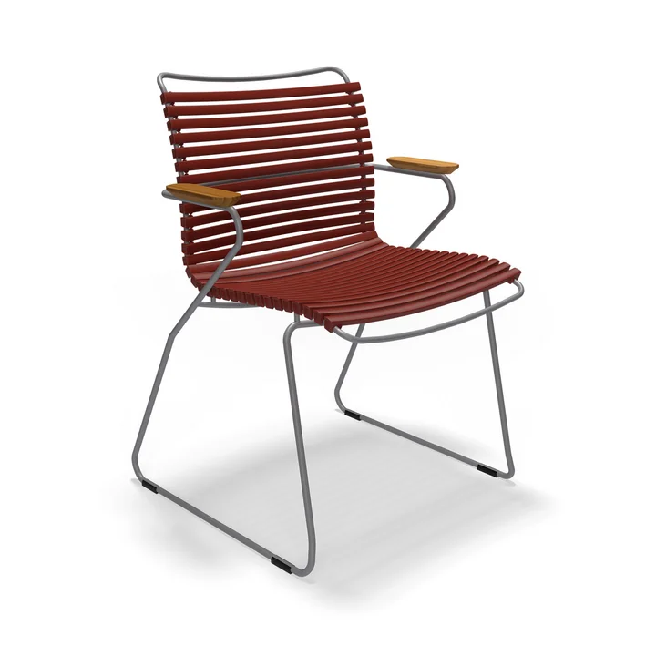 HOUE - CLICK Outdoor Dining Armlehnstuhl mit niedriger Lehne, paprika