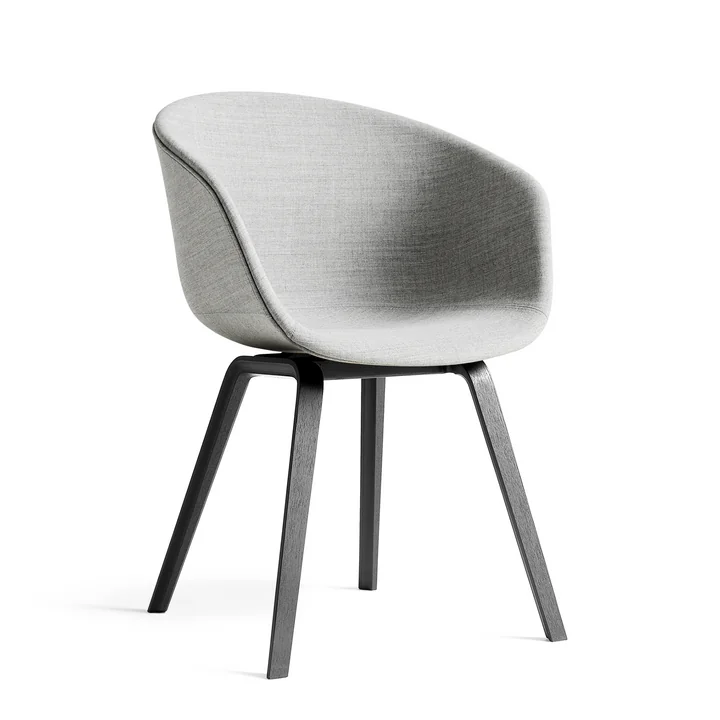 HAY - About A Chair AAC 23, Eiche schwarz gebeizt / Vollpolster grau (Remix 123)