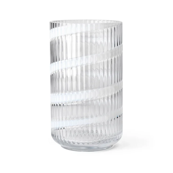 Lyngby Porcelæn - Glasvase, swirl, H 25 cm, transparent