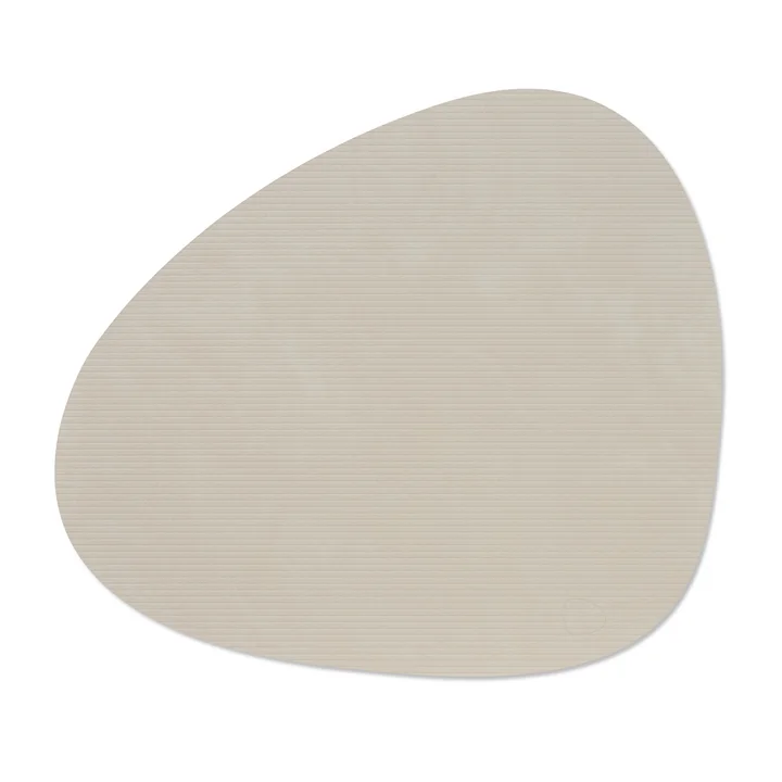 Lind DNA - Tischset Curve L, Corduroy oyster weiß