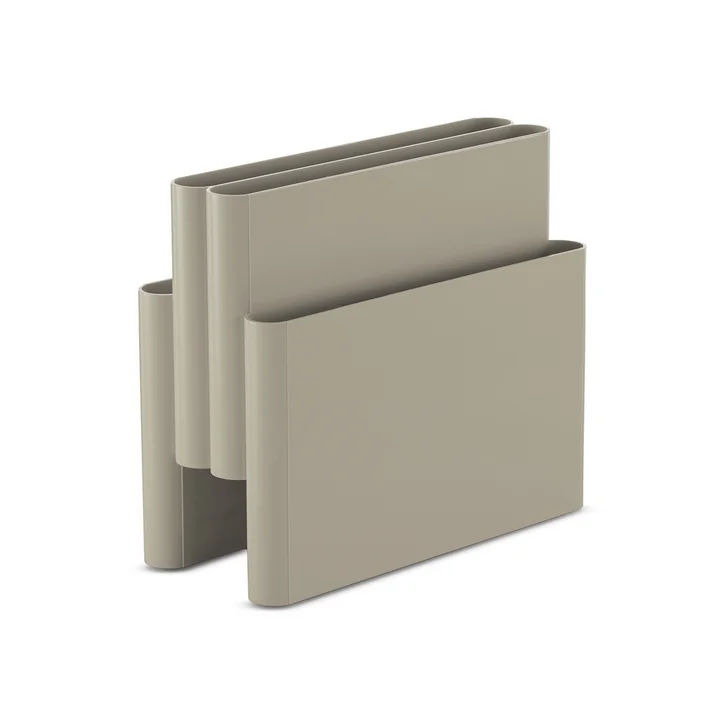 Kartell - Zeitschriftenständer mit vier Taschen, taupe