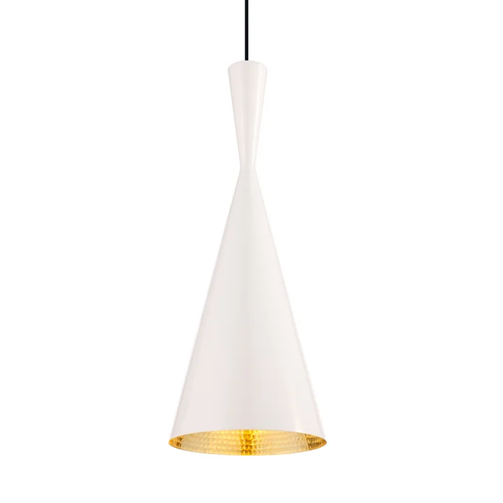 Tom Dixon - Beat Tall LED Pendelleuchte, weiß