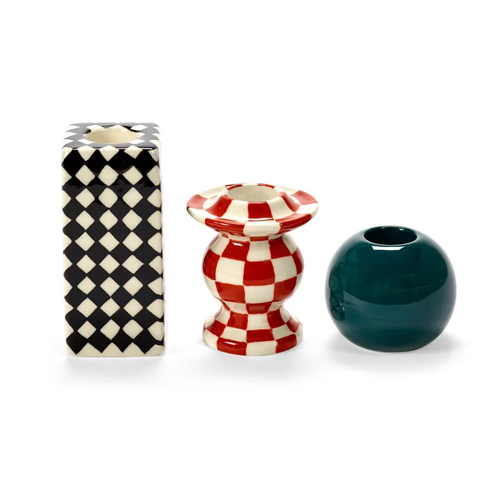 Serax - Les Objets Mouleversants Kerzenhalter, mix (3er Set)