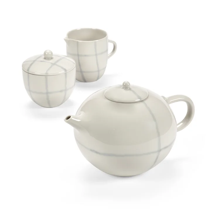 Serax - Zuma Teekanne, Milchkanne und Zuckerdose, salt