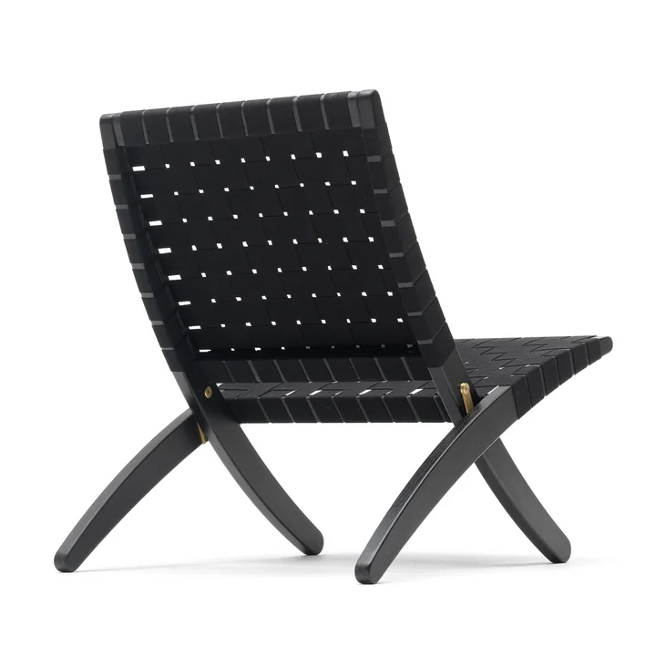 Carl Hansen - MG501 Cuba Chair, Eiche schwarz lackiert / schwarz / Beschläge Messing (Limited Edition)