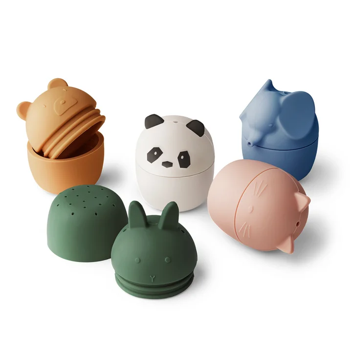 LIEWOOD - Gaby Badespielzeug, creme multi mix (5er-Set)