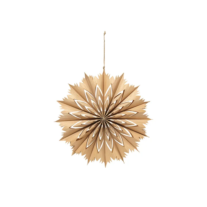 Broste Copenhagen - Venja Weihnachtsstern S, Ø 30 cm, natur