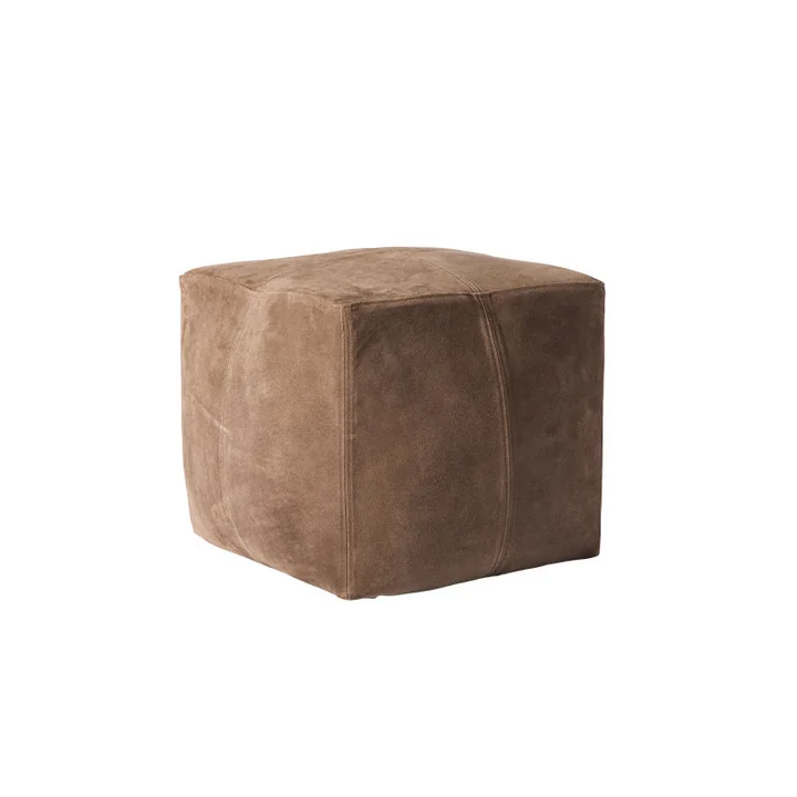 Muubs - Bronx Pouf, 50 x 50 cm, braun