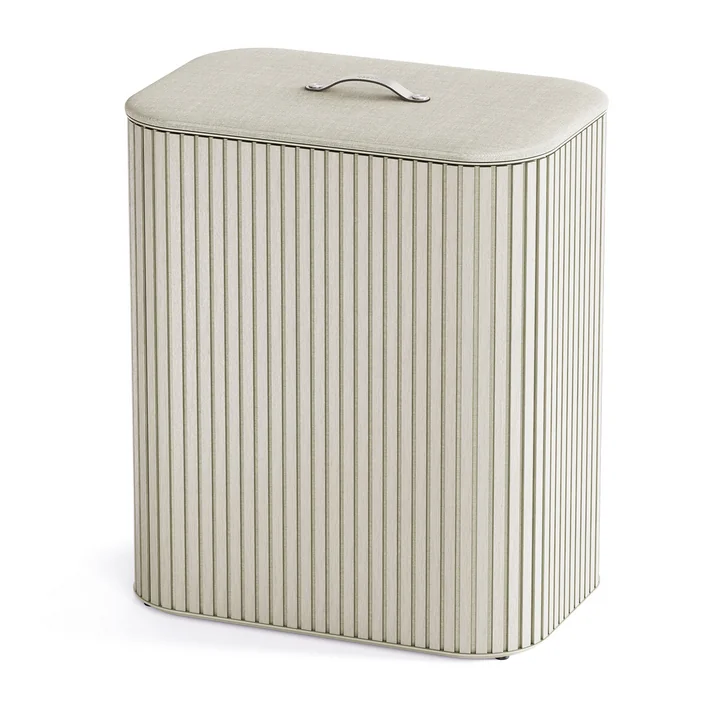 Joseph Joseph - Tota Trio Luxe Wäschetrennkorb mit drei Fächern 90 l, Bambus ecru