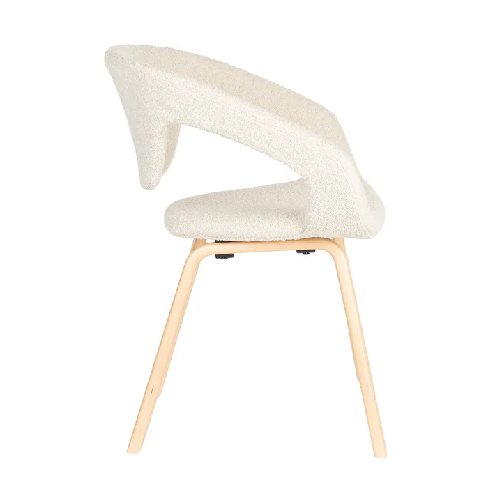 Zuiver - Flexback Stuhl, Boucle beige