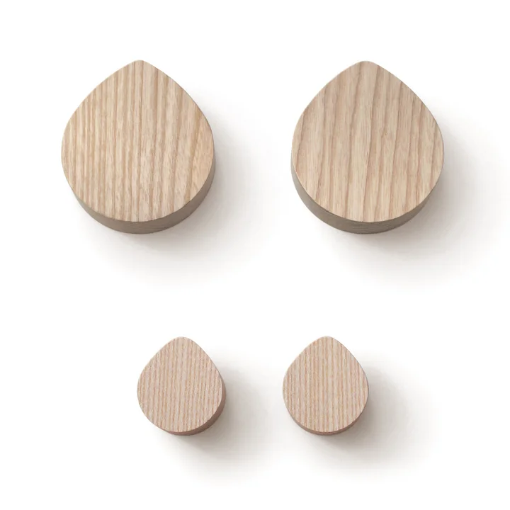 side by side - OI Wandhaken, groß und klein, Esche natur