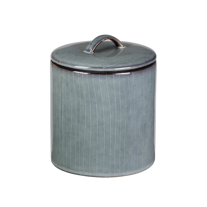 Broste Copenhagen - Nordic Sea Dose mit Deckel, 1 l, soft blue