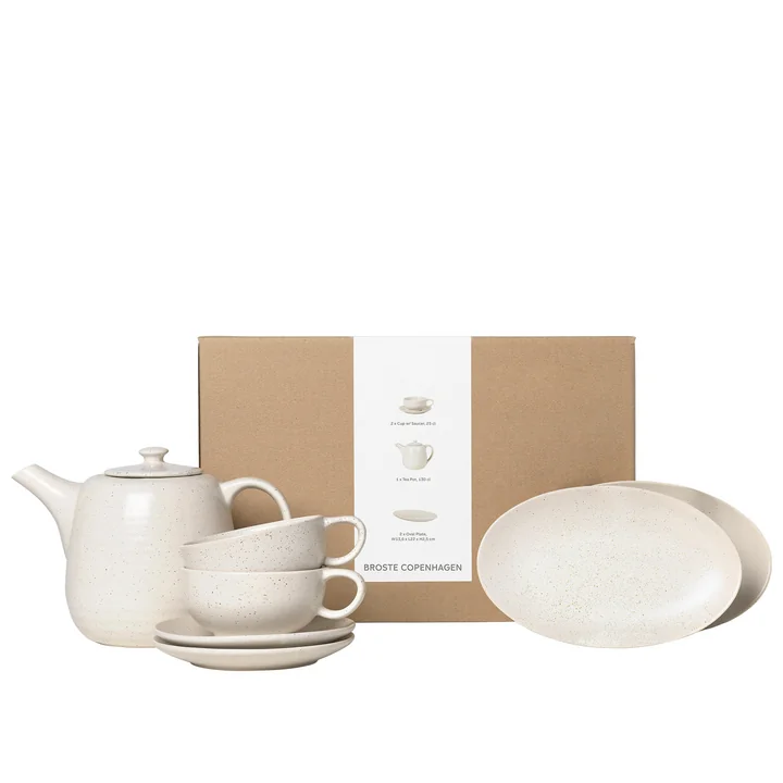 Broste Copenhagen - Nordic Vanilla Tee-Set, cream white (5-tlg.)