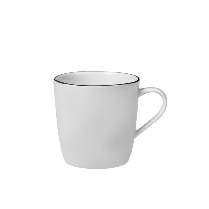 Broste Copenhagen - Salt Teetasse, Ø 11,5, weiß / schwarz