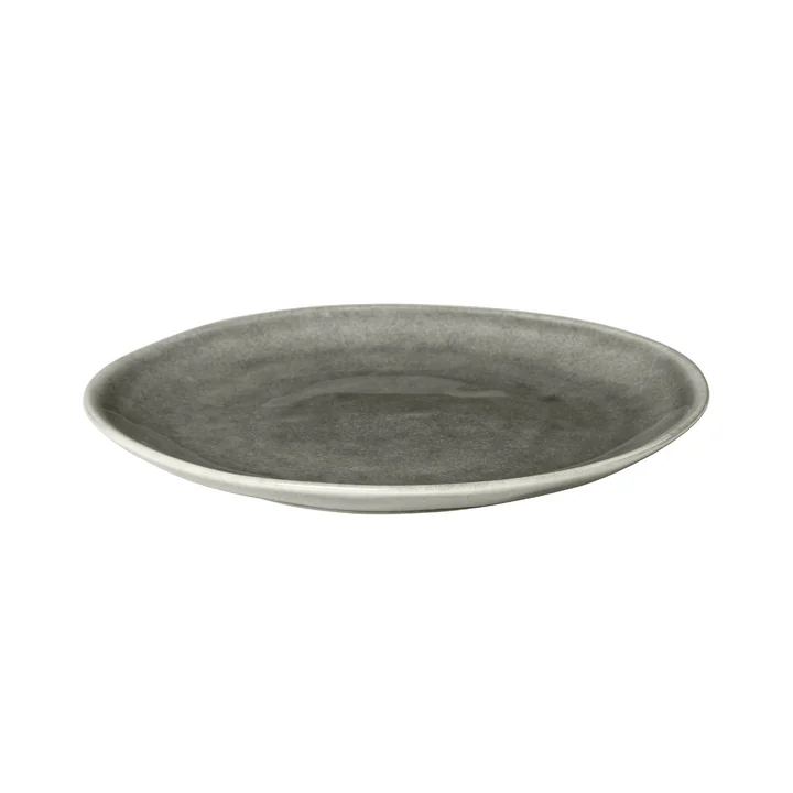 Broste Copenhagen - Nordic Rain Dessert Teller, Ø 20 x H 2,2 cm, grau