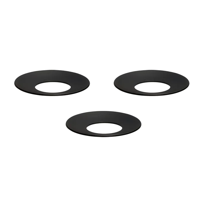 Stoff Nagel - Kerzenhalter Cuff, schwarz (3er-Set)