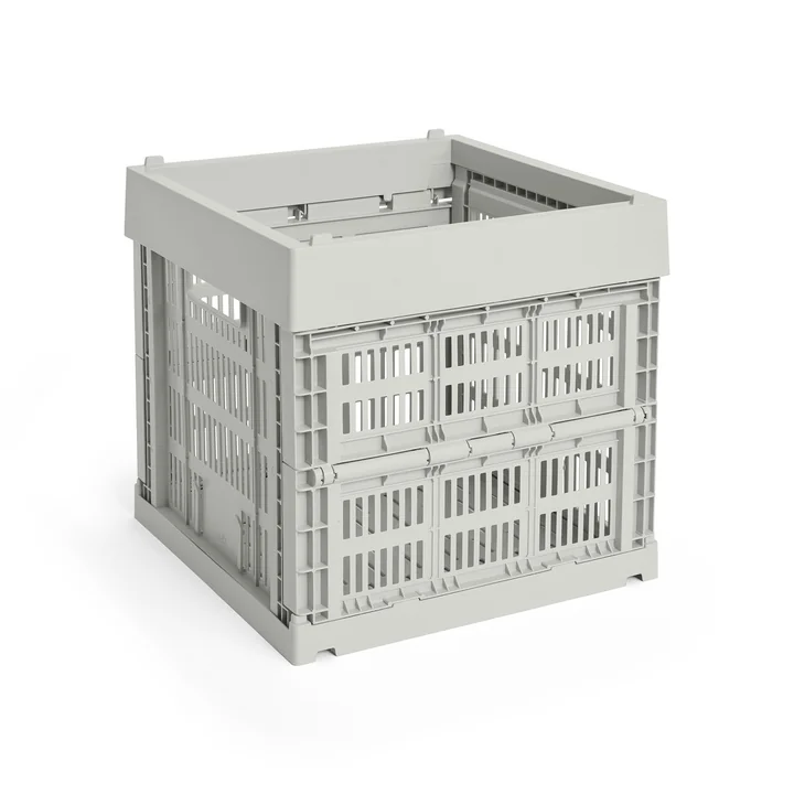 HAY - Colour Crate Korb Cube, 29,5 x 29,5 cm, grau, recycled