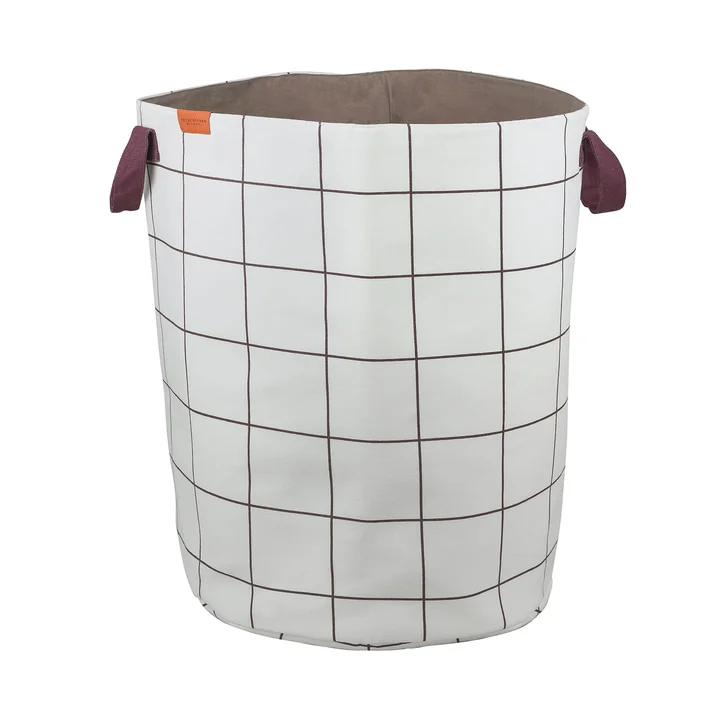 Mette Ditmer - Mesh Wäschekorb, H 50 cm, brown / off-white