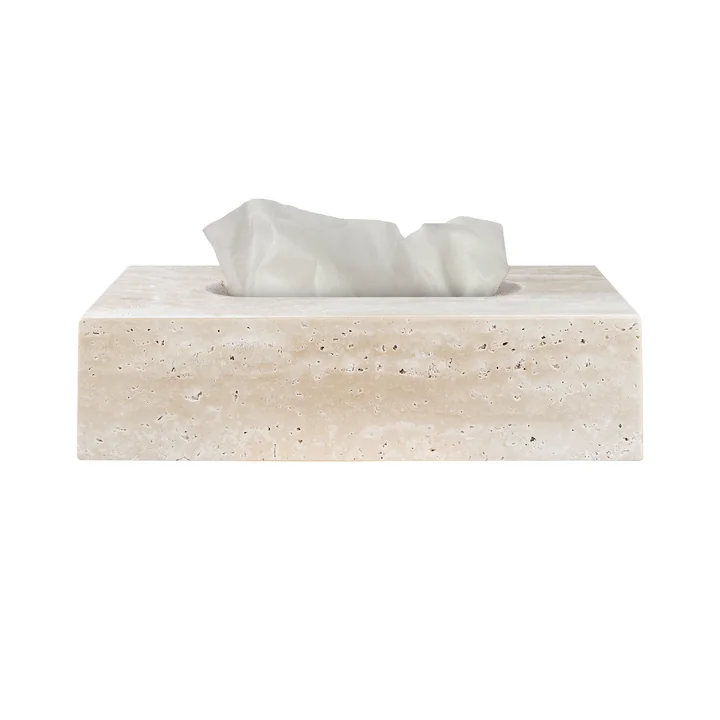 Mette Ditmer - Travertine Kosmetiktuchbox, linen