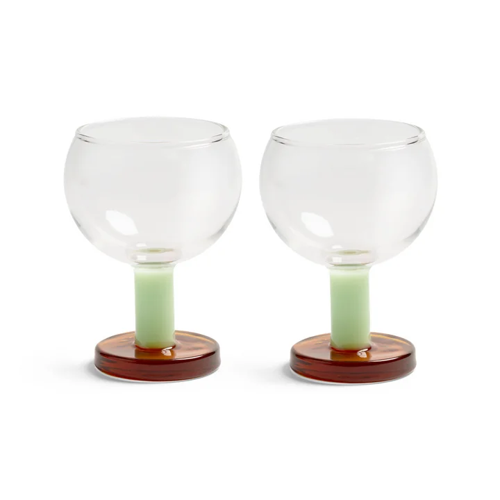 andklevering - Cantine Coupeglas, 200 ml, amber / mehrfarbig (2er-Set)