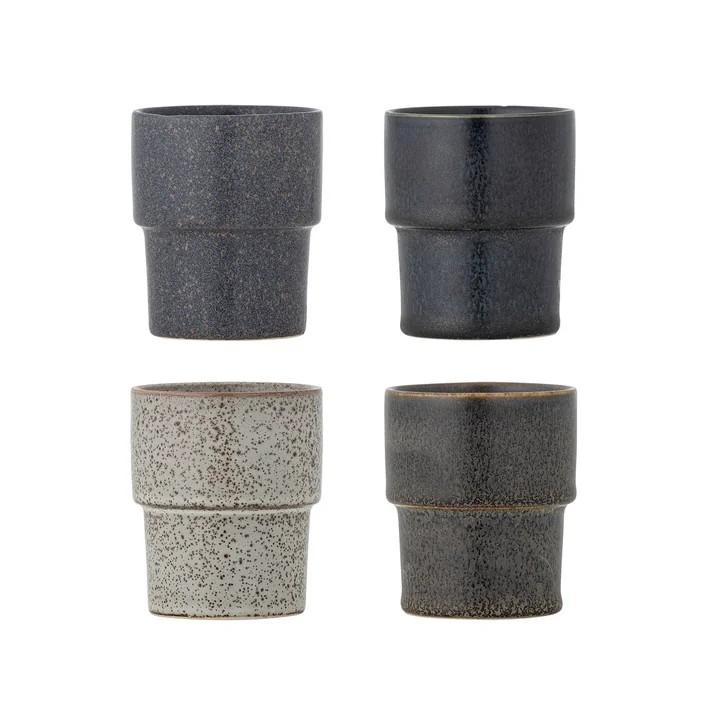 Bloomingville - Ewan Tasse 150 ml, braun (4er Set)