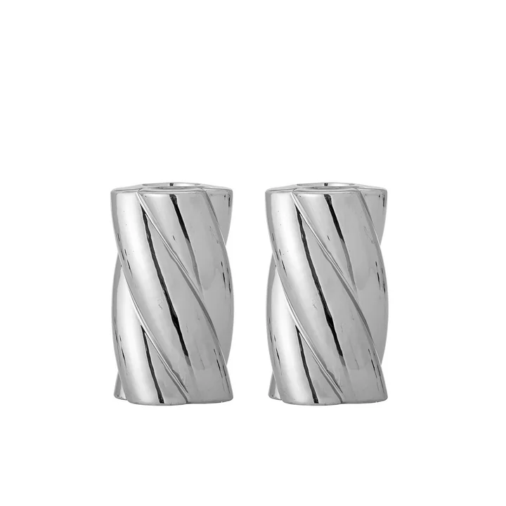 Bloomingville - Silvia Kerzenhalter, silber (2er Set)