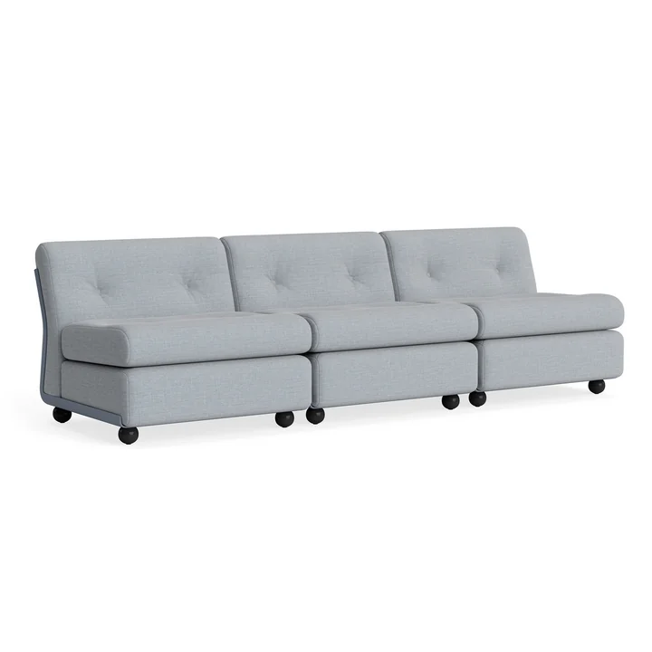 HAY - Amanta 3 Sitzer Sofa, frost blue / blaugrau (Kvadrat Naveli 723)