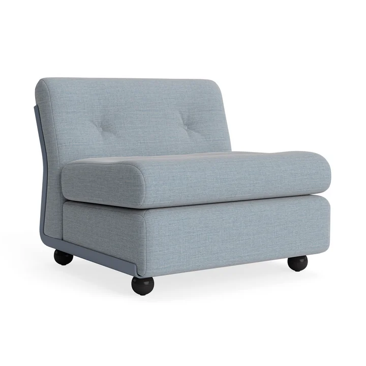 HAY - Amanta 1 Sitzer Sofa, frost blue / blaugrau (Kvadrat Naveli 723)