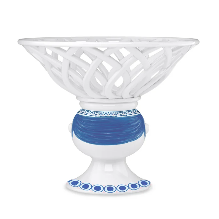 Bjørn Wiinblad - Dora Obstschale auf Fuß, Ø 25 cm, blau