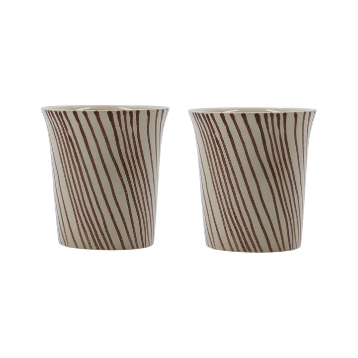 House Doctor - Diva Tasse, 250 ml, braun (2er-Set)