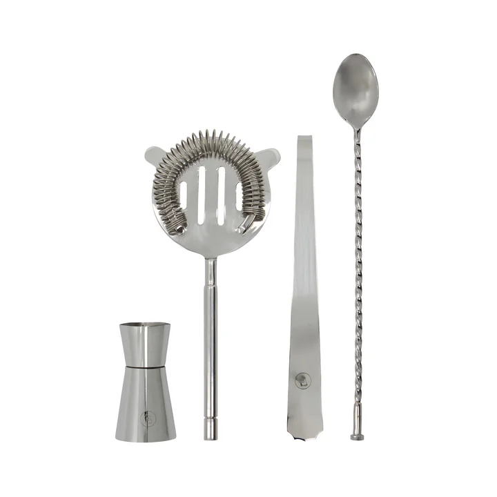 House Doctor - Kett Bar-Set, silber-finish (4er-Set)