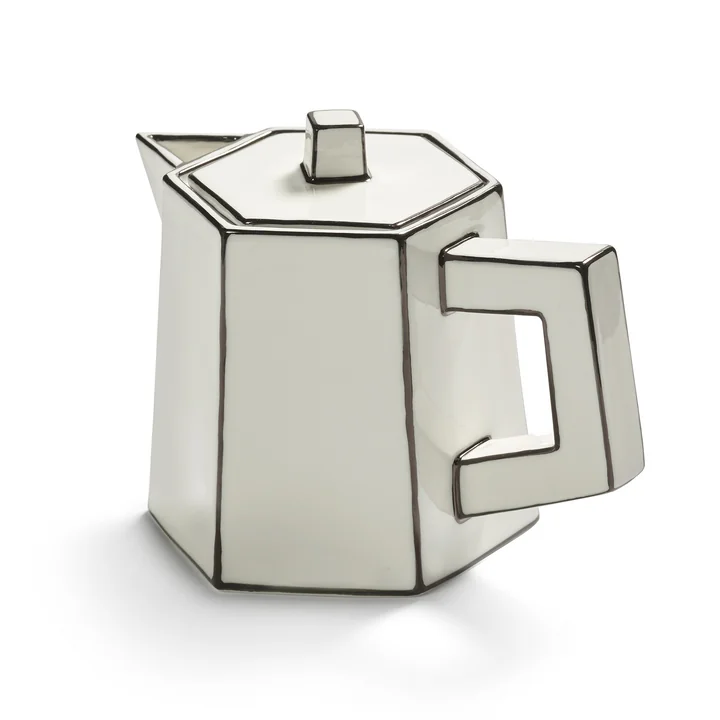 Serax - Carte Blanche Teekanne, weiß / schwarz