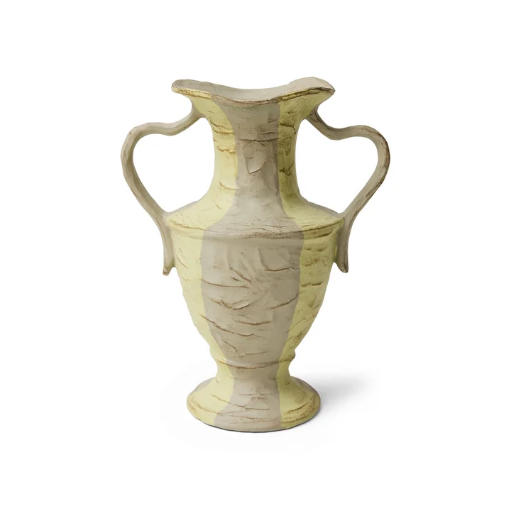 HKliving - New Classics Vase, cream stripes