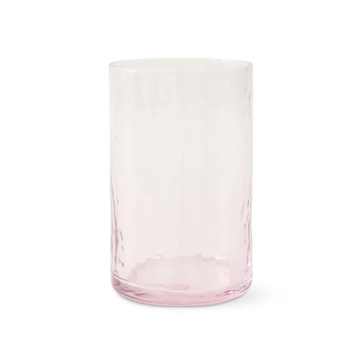 HKliving - Tube Trinkglas, H 12 cm / 400 ml, blush