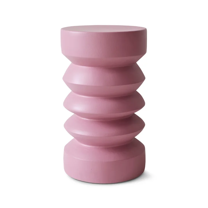 HKliving - Beistelltisch aus Steingut, Ø 32 x H 41 cm, rouge