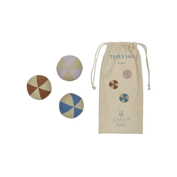 OYOY Mini - Tivoli Bälle, Ø 7,5 cm, multi (3er-Set)
