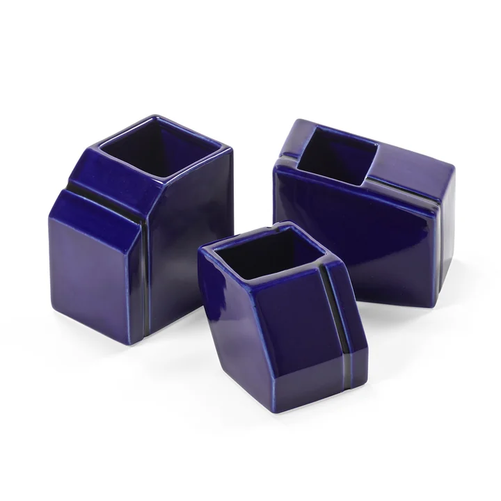 Serax - Silos Vase, mini, blau (3er-Set)