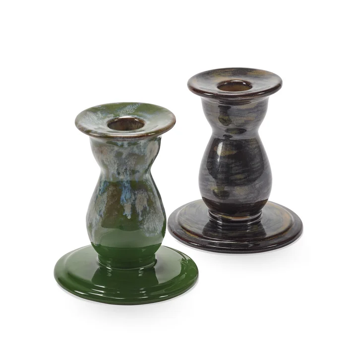 Serax - Terres de rêves Kerzenhalter, H 10,5 cm, grün und dunkelblau