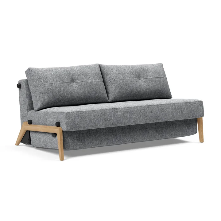 Innovation Living - Cubed 160 Schlafsofa, 168 x 98 cm, Eiche / hellgrau (565 Twist Granite)