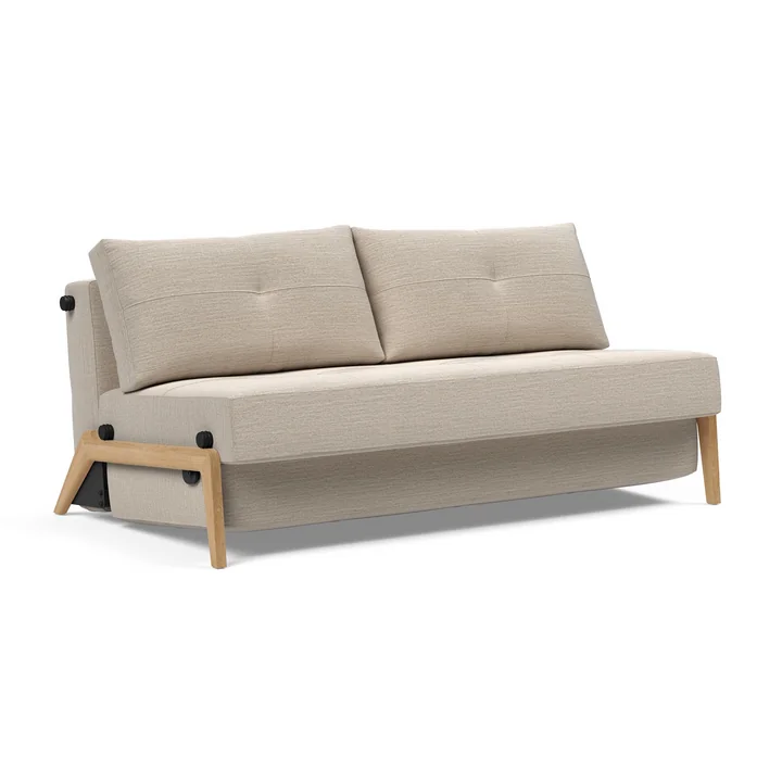 Innovation Living - Cubed 160 Schlafsofa, 168 x 98 cm, Eiche / sand (612 Blida)