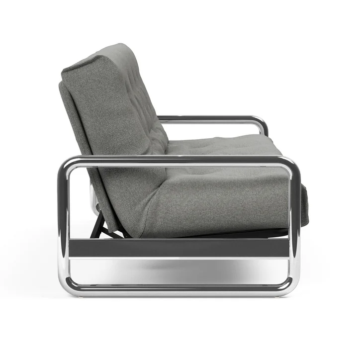 Innovation Living - Lomira Classic Schlafsofa, incl. Nordic Matratze, 140 x 200 cm (533 Boucle Ash Grey)