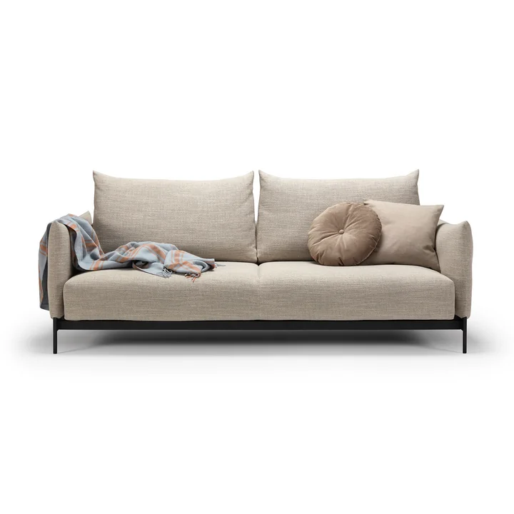 Innovation Living - Malloy Schlafsofa, 225 x 110 cm, natur (579 Kenya Gravel)