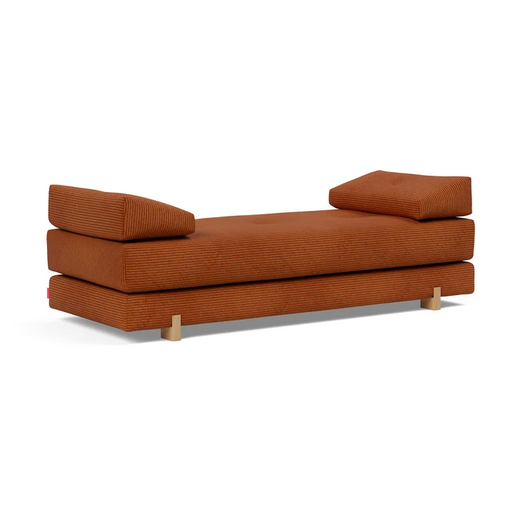 Innovation Living - Sigmund Drip Schlafsofa, 200 x 84 cm, burnt orange (595 Corduroy)