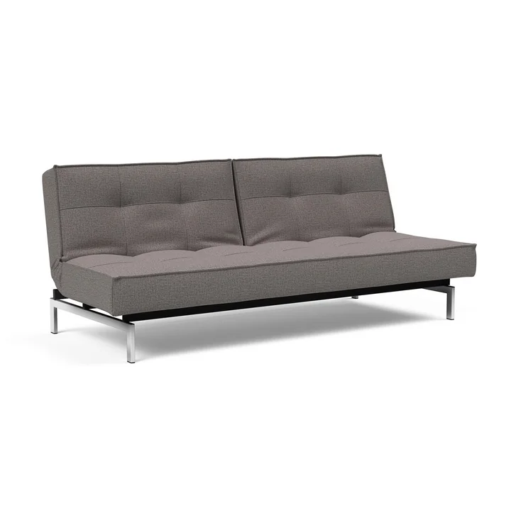 Innovation Living - Splitback Schlafsofa, 210 x 89 cm, chrome / grau (521 Mixed Dance)