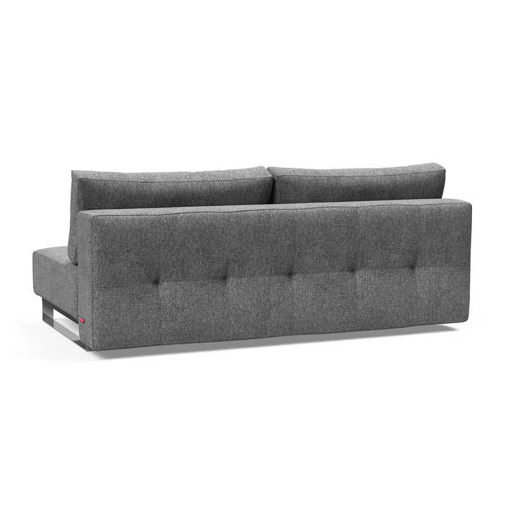 Innovation Living - Supremax D.E.L. Schlafsofa, 200 x 115 cm, chrom / grau (563 Twist)