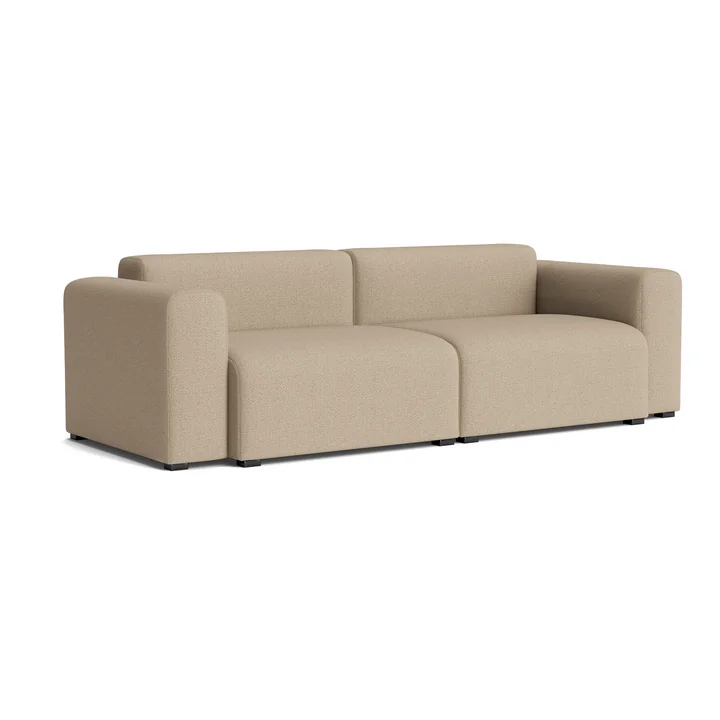 HAY - Mags Sofa 2,5-Sitzer mit niedriger Armlehne, Kombination 1, warm grey (Maglia)